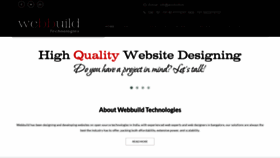 What Webbuild.in website looked like in 2018 (5 years ago)