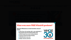 What Whole30.com website looked like in 2018 (5 years ago)