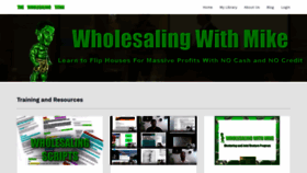 What Wholesalingwithmike.com website looked like in 2018 (5 years ago)