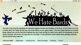 What Wehatebards.com website looked like in 2018 (5 years ago)