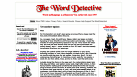 What Word-detective.com website looked like in 2018 (5 years ago)