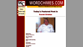 What Wordchimes.com website looked like in 2018 (5 years ago)