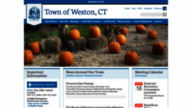 What Westonct.gov website looked like in 2018 (5 years ago)