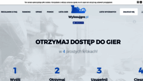 What Wylosujgre.pl website looked like in 2018 (5 years ago)