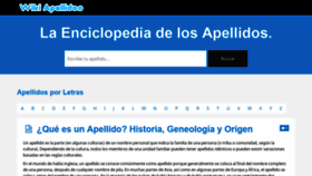 What Wikiapellidos.com website looked like in 2018 (5 years ago)