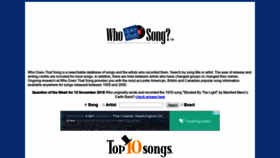 What Whodoesthatsong.com website looked like in 2018 (5 years ago)