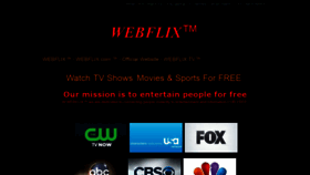 What Webflix.com website looked like in 2018 (5 years ago)