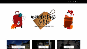 What Wanderlustandlife.com website looked like in 2018 (5 years ago)