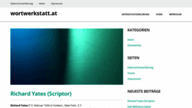 What Wortwerkstatt.at website looked like in 2018 (5 years ago)