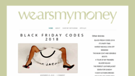 What Wearsmymoney.com website looked like in 2018 (5 years ago)