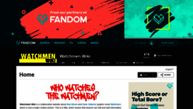 What Watchmen.wikia.com website looked like in 2018 (5 years ago)