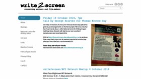 What Write2screen.org.uk website looked like in 2018 (5 years ago)