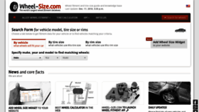 What Wheel-size.com website looked like in 2018 (5 years ago)