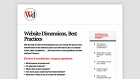 What Websitedimensions.com website looked like in 2018 (5 years ago)