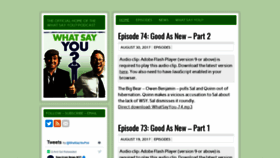 What Whatsayyoupodcast.com website looked like in 2018 (5 years ago)