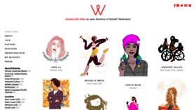 What Womenwhodraw.com website looked like in 2018 (5 years ago)