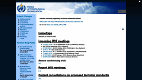 What Wiswiki.wmo.int website looked like in 2018 (5 years ago)