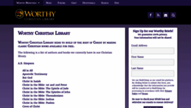 What Worthychristianlibrary.com website looked like in 2018 (5 years ago)