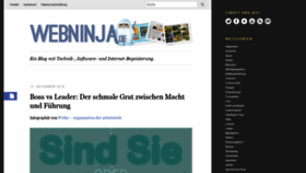 What Webninja.de website looked like in 2018 (5 years ago)