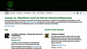 What Wissenschaftspodcasts.de website looked like in 2018 (5 years ago)