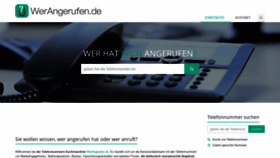 What Werangerufen.de website looked like in 2018 (5 years ago)