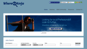 What Where2kerja.com website looked like in 2018 (5 years ago)