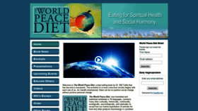 What Worldpeacediet.org website looked like in 2018 (5 years ago)