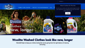 What Woolite.com website looked like in 2018 (5 years ago)
