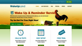 What Wakeupland.com website looked like in 2018 (5 years ago)