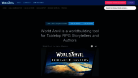 What Worldanvil.com website looked like in 2019 (5 years ago)