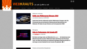 What Webkrauts.de website looked like in 2019 (5 years ago)