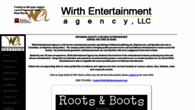 What Wirthentertainment.com website looked like in 2019 (5 years ago)