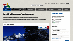 What Wanderungen.ch website looked like in 2019 (5 years ago)