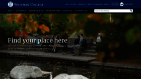 What Whitman.edu website looked like in 2019 (5 years ago)
