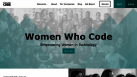 What Womenwhocode.com website looked like in 2019 (5 years ago)