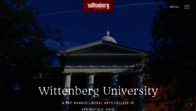 What Wittenberg.edu website looked like in 2019 (5 years ago)