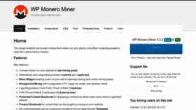 What Wp-monero-miner.com website looked like in 2019 (5 years ago)