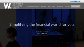 What Weinbergfinancial.com website looked like in 2019 (5 years ago)