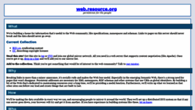 What Web.resource.org website looked like in 2019 (5 years ago)