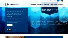 What Westhealth.org website looked like in 2019 (5 years ago)