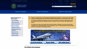 What Wildlife.faa.gov website looked like in 2019 (5 years ago)