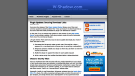 What W-shadow.com website looked like in 2019 (5 years ago)