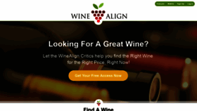 What Winealign.com website looked like in 2019 (5 years ago)
