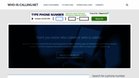 What Who-is-calling.net website looked like in 2019 (5 years ago)