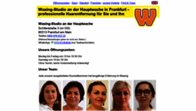 What Waxing-hauptwache.de website looked like in 2019 (5 years ago)