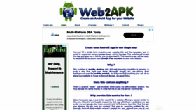 What Web2apk.com website looked like in 2019 (5 years ago)