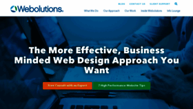 What Webolutions.com website looked like in 2019 (5 years ago)