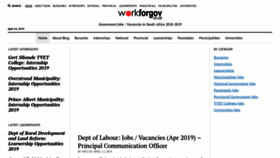 What Workforgov.co.za website looked like in 2019 (5 years ago)