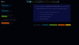 What Worldcitiesdatabase.info website looked like in 2019 (4 years ago)
