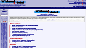 What Wiskundebrief.nl website looked like in 2019 (4 years ago)